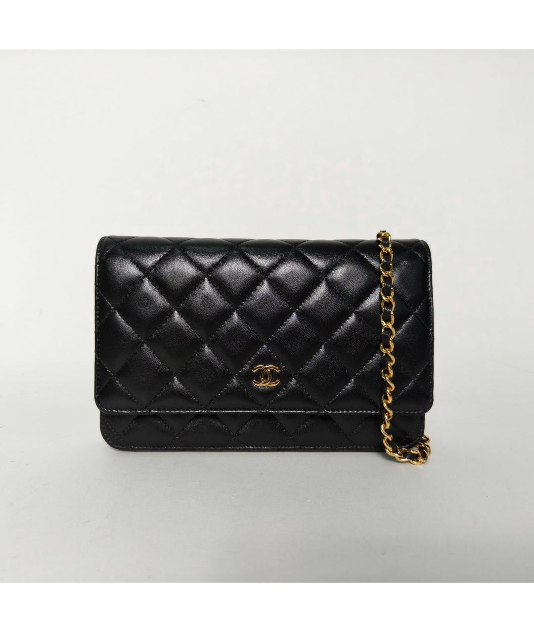 CHANEL Черная кожаная сумка через плечо, фото 9