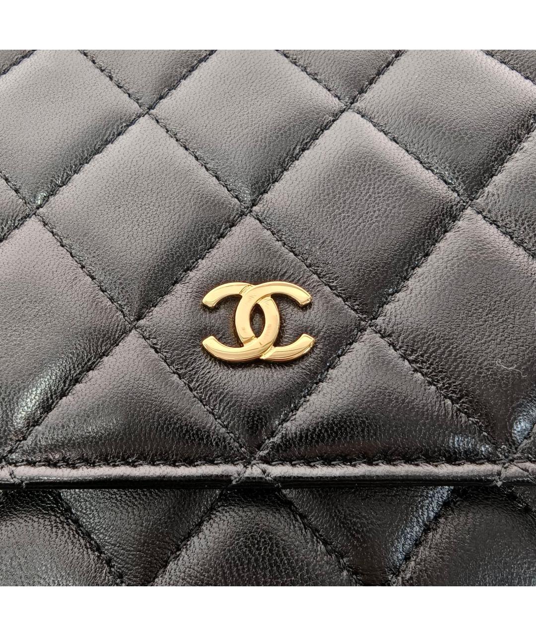 CHANEL Черная кожаная сумка через плечо, фото 7