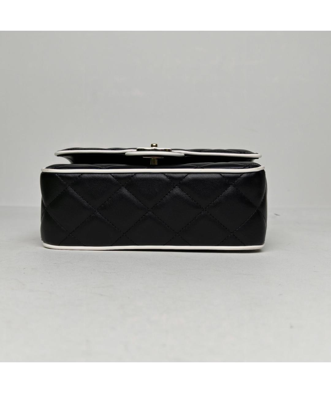 CHANEL Черная кожаная сумка через плечо, фото 2