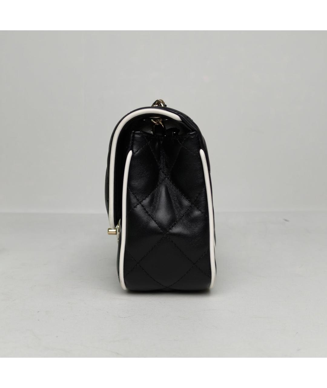 CHANEL Черная кожаная сумка через плечо, фото 6