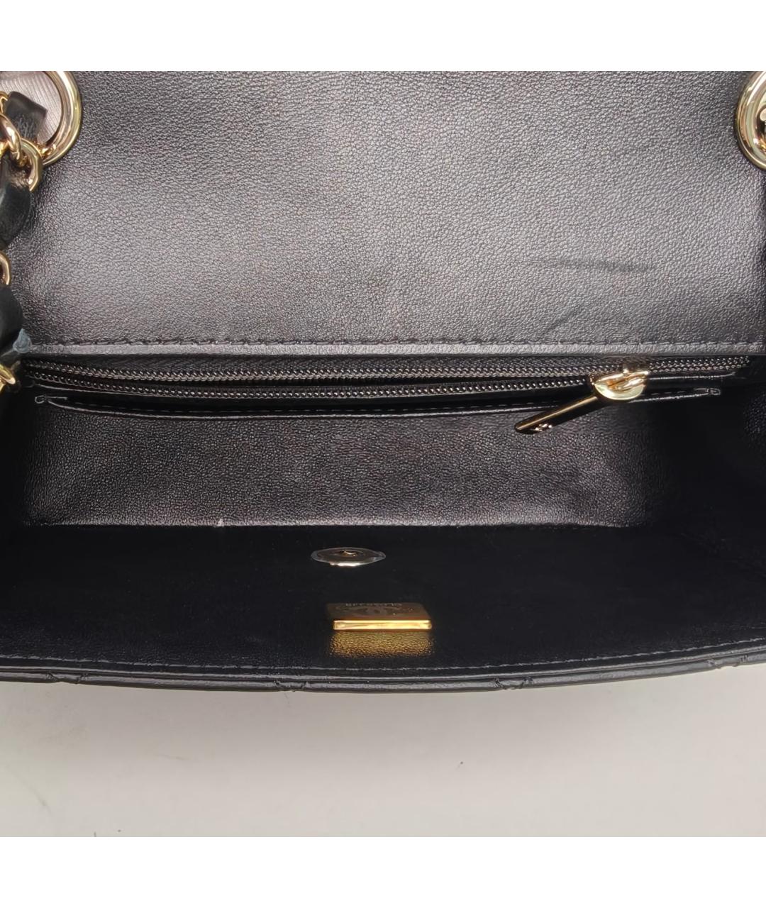 CHANEL Черная кожаная сумка через плечо, фото 4