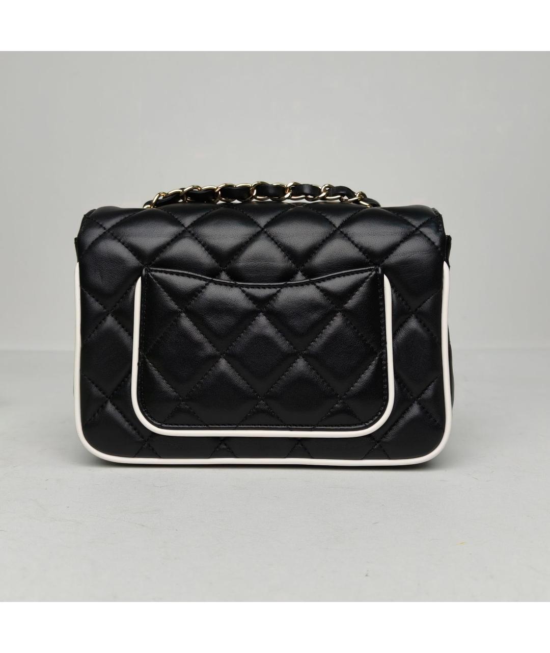 CHANEL Черная кожаная сумка через плечо, фото 7