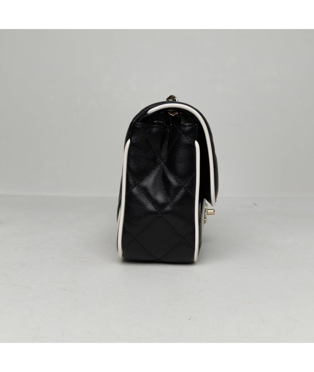 CHANEL Черная кожаная сумка через плечо, фото 8