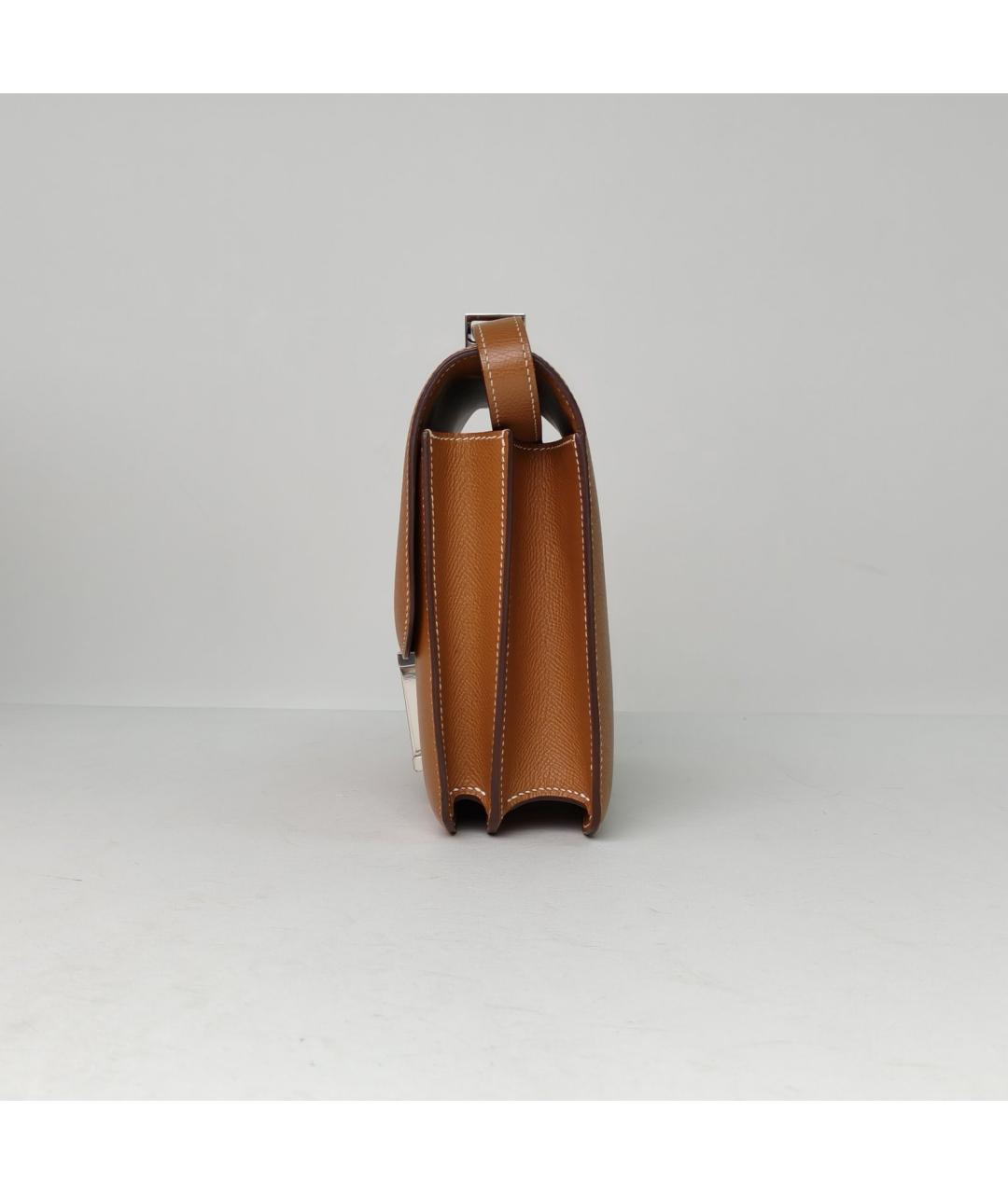 HERMES Коричневая кожаная сумка через плечо, фото 3