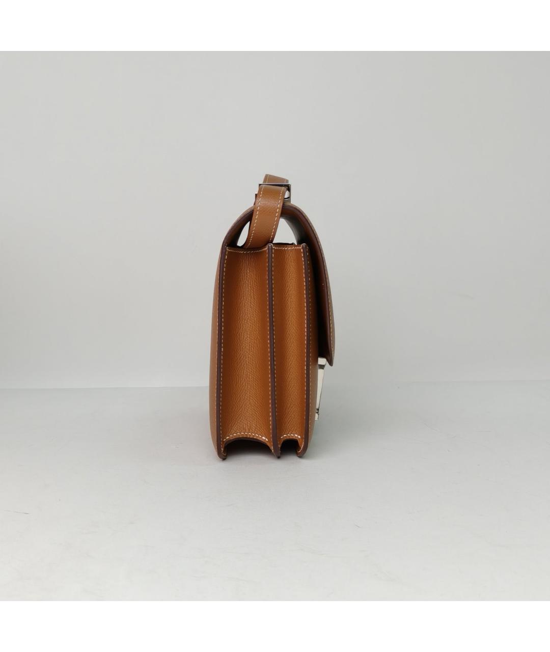 HERMES Коричневая кожаная сумка через плечо, фото 5
