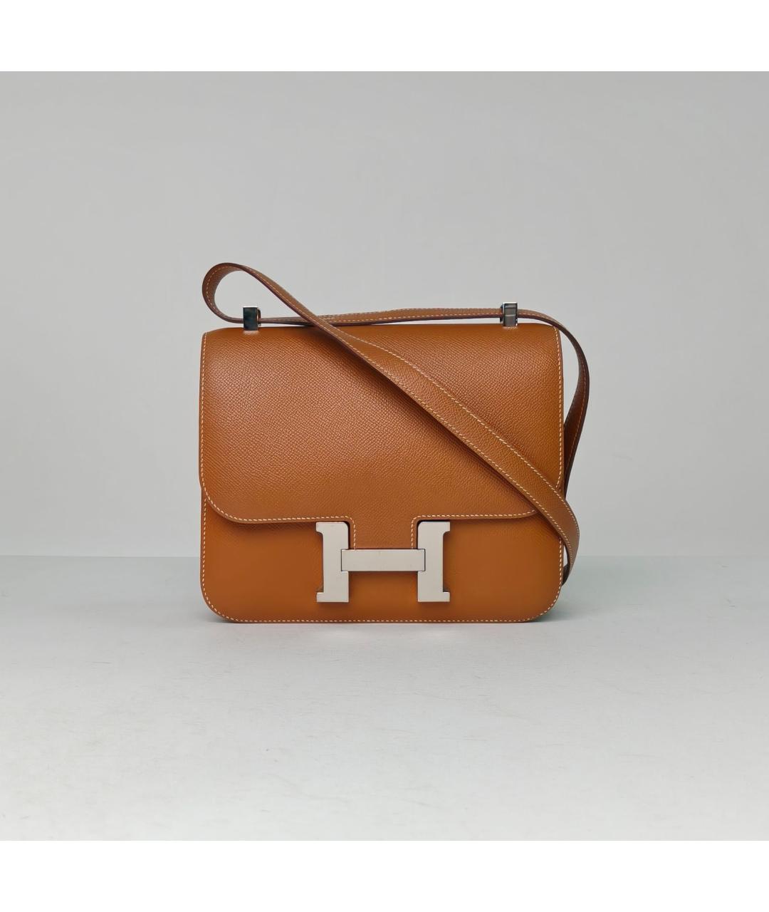 HERMES Коричневая кожаная сумка через плечо, фото 2