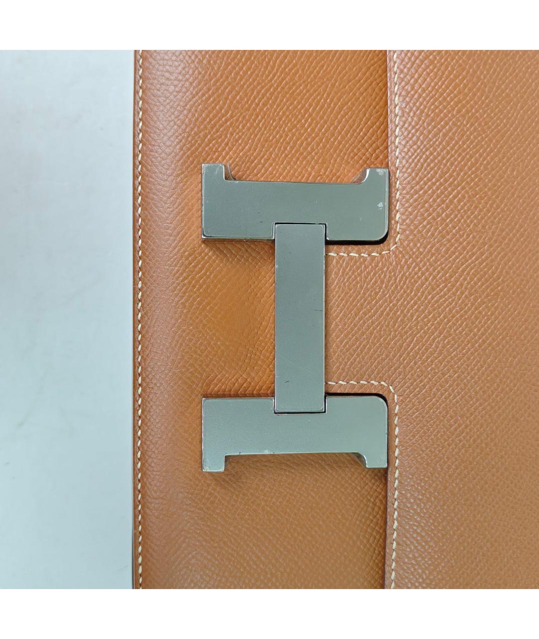 HERMES Коричневая кожаная сумка через плечо, фото 7