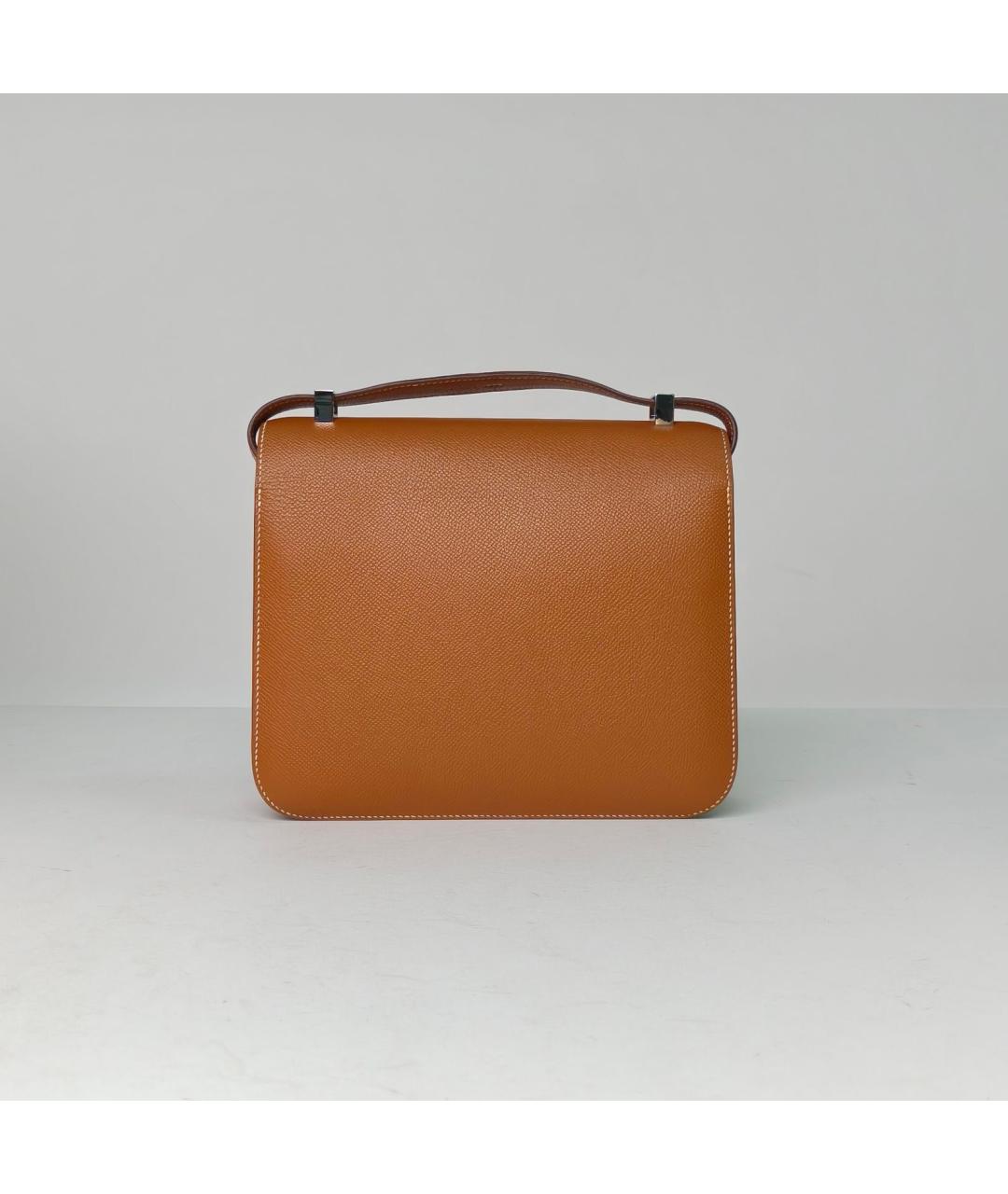 HERMES Коричневая кожаная сумка через плечо, фото 4