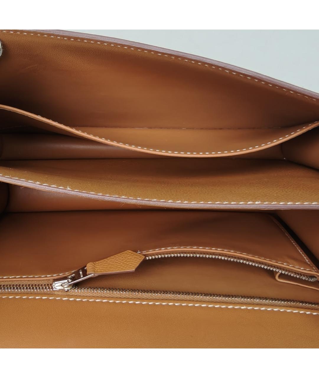 HERMES Коричневая кожаная сумка через плечо, фото 8