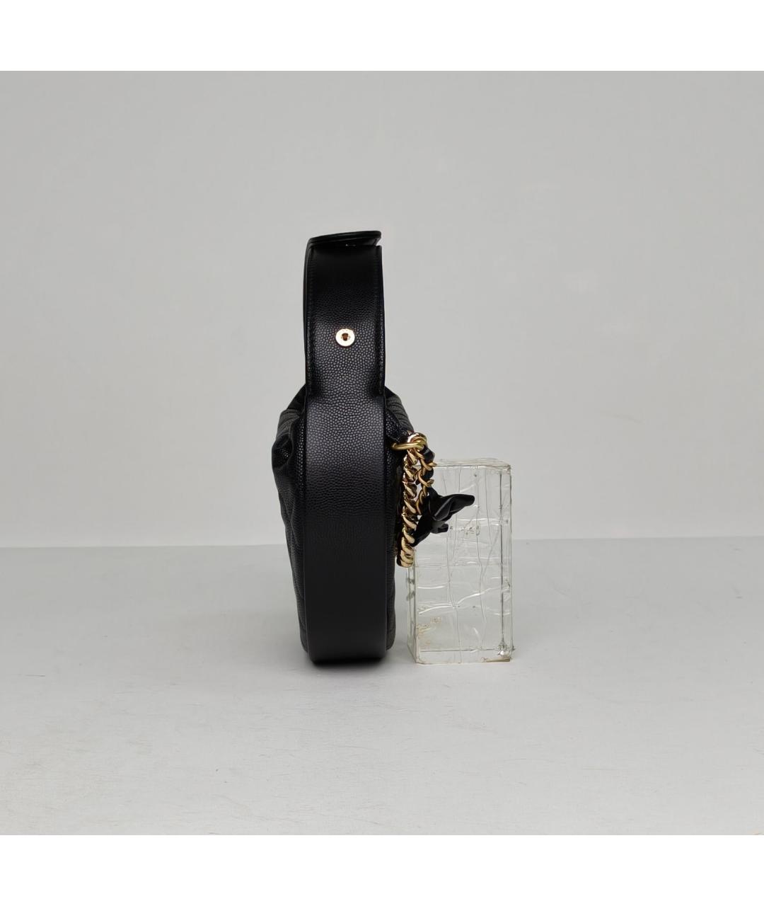 CHANEL Черная кожаная сумка через плечо, фото 3