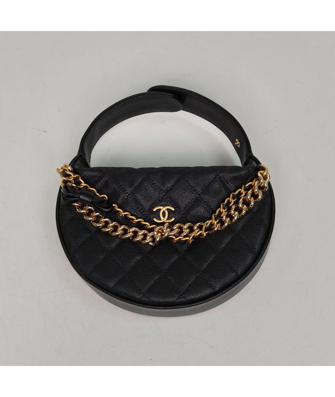 CHANEL Черная кожаная сумка через плечо, фото 9