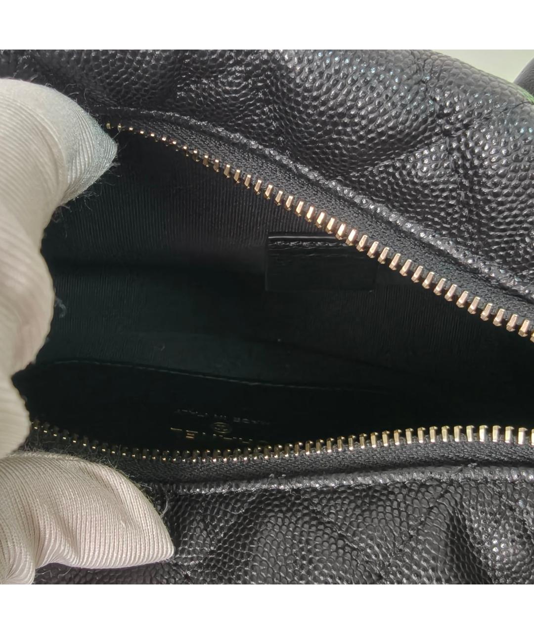 CHANEL Черная кожаная сумка через плечо, фото 7