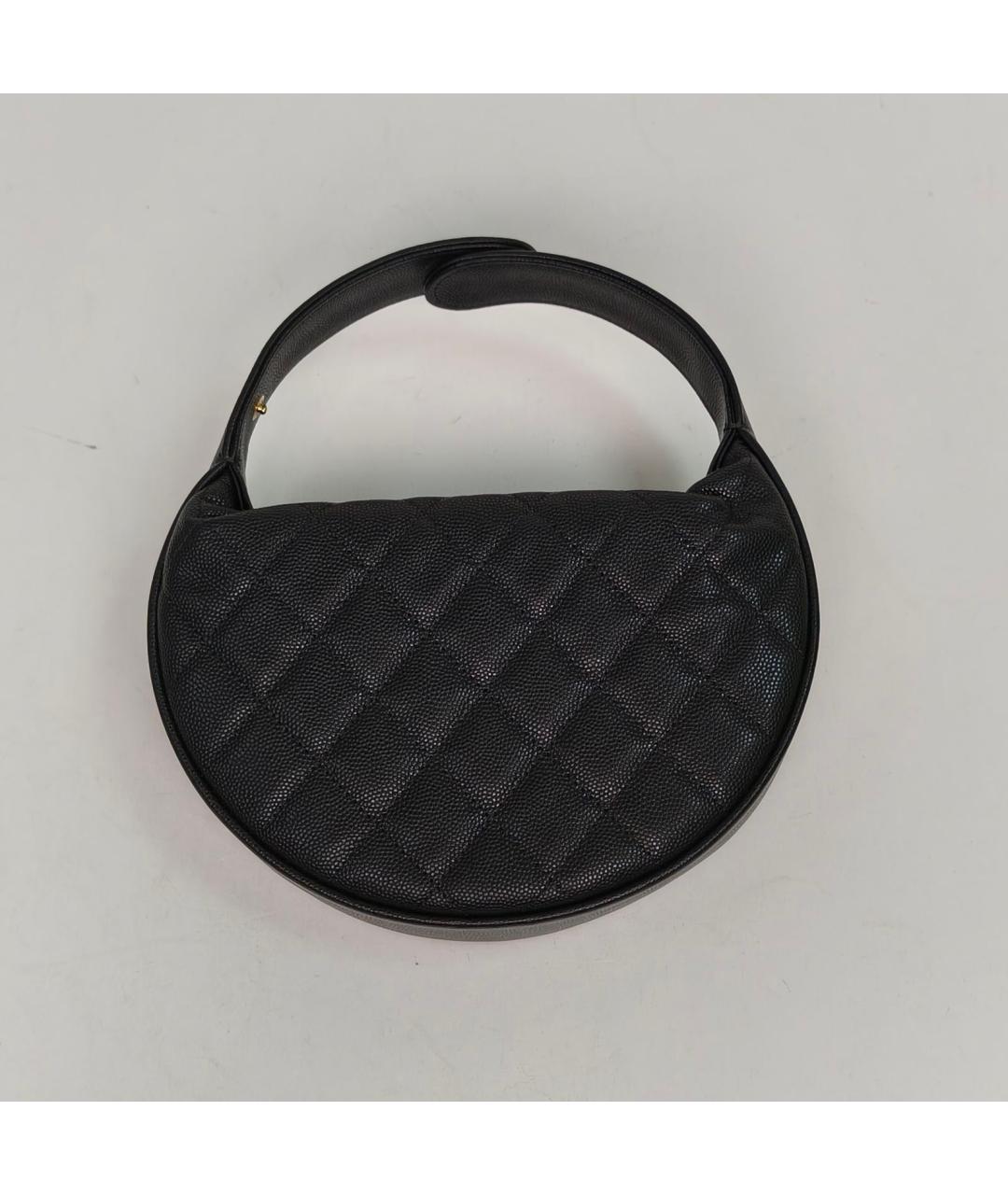 CHANEL Черная кожаная сумка через плечо, фото 4