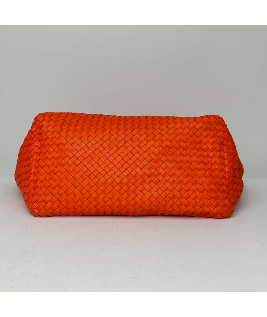 BOTTEGA VENETA Оранжевая кожаная сумка через плечо, фото 6