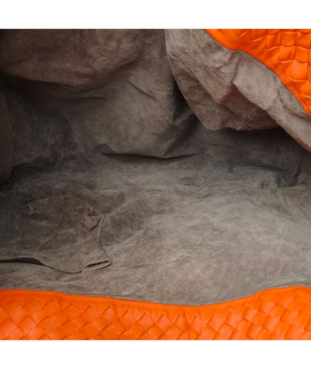 BOTTEGA VENETA Оранжевая кожаная сумка через плечо, фото 7