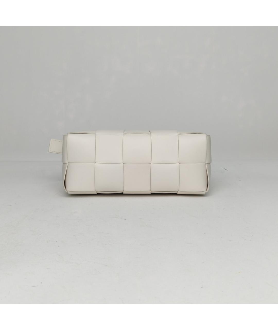 BOTTEGA VENETA Белая кожаная сумка через плечо, фото 5