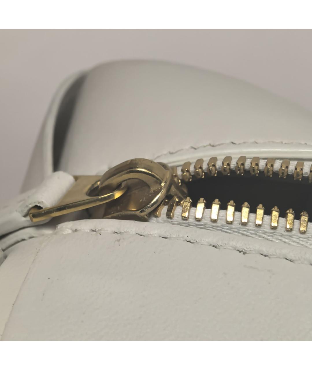 BOTTEGA VENETA Белая кожаная сумка через плечо, фото 9