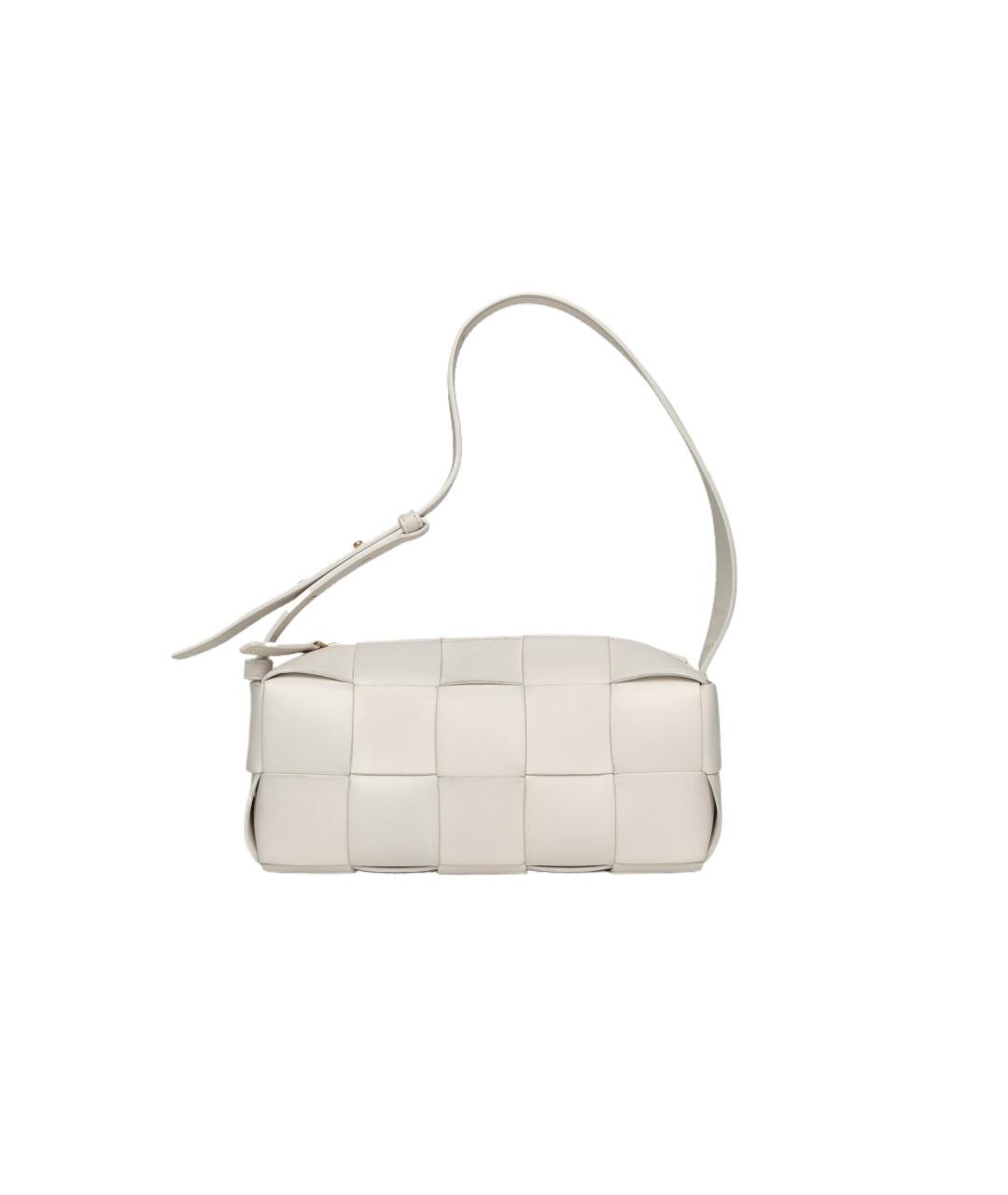 BOTTEGA VENETA Белая кожаная сумка через плечо, фото 1