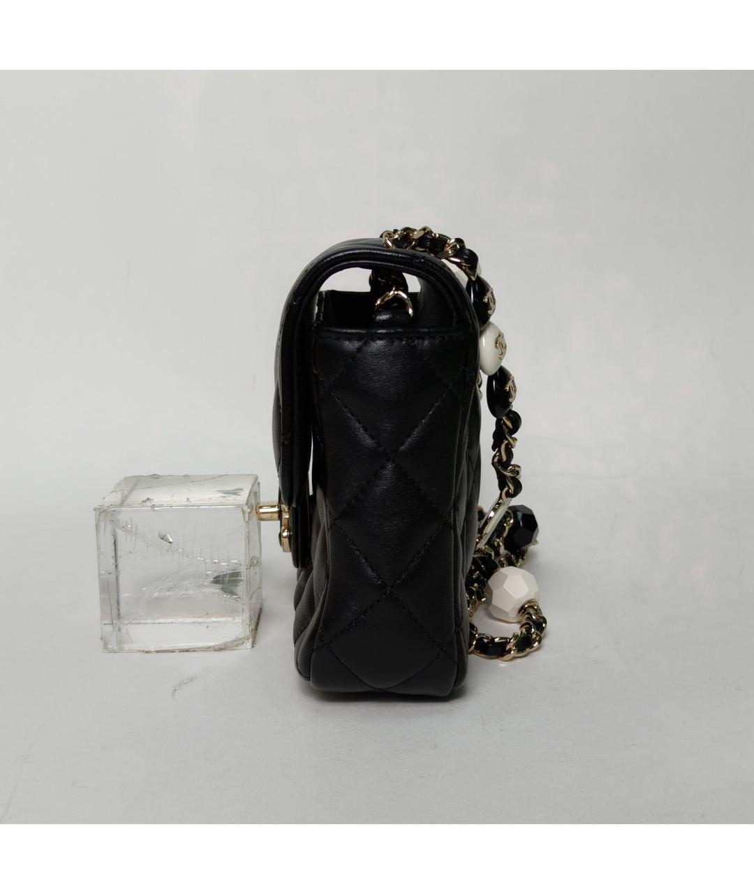 CHANEL Черная кожаная сумка через плечо, фото 3