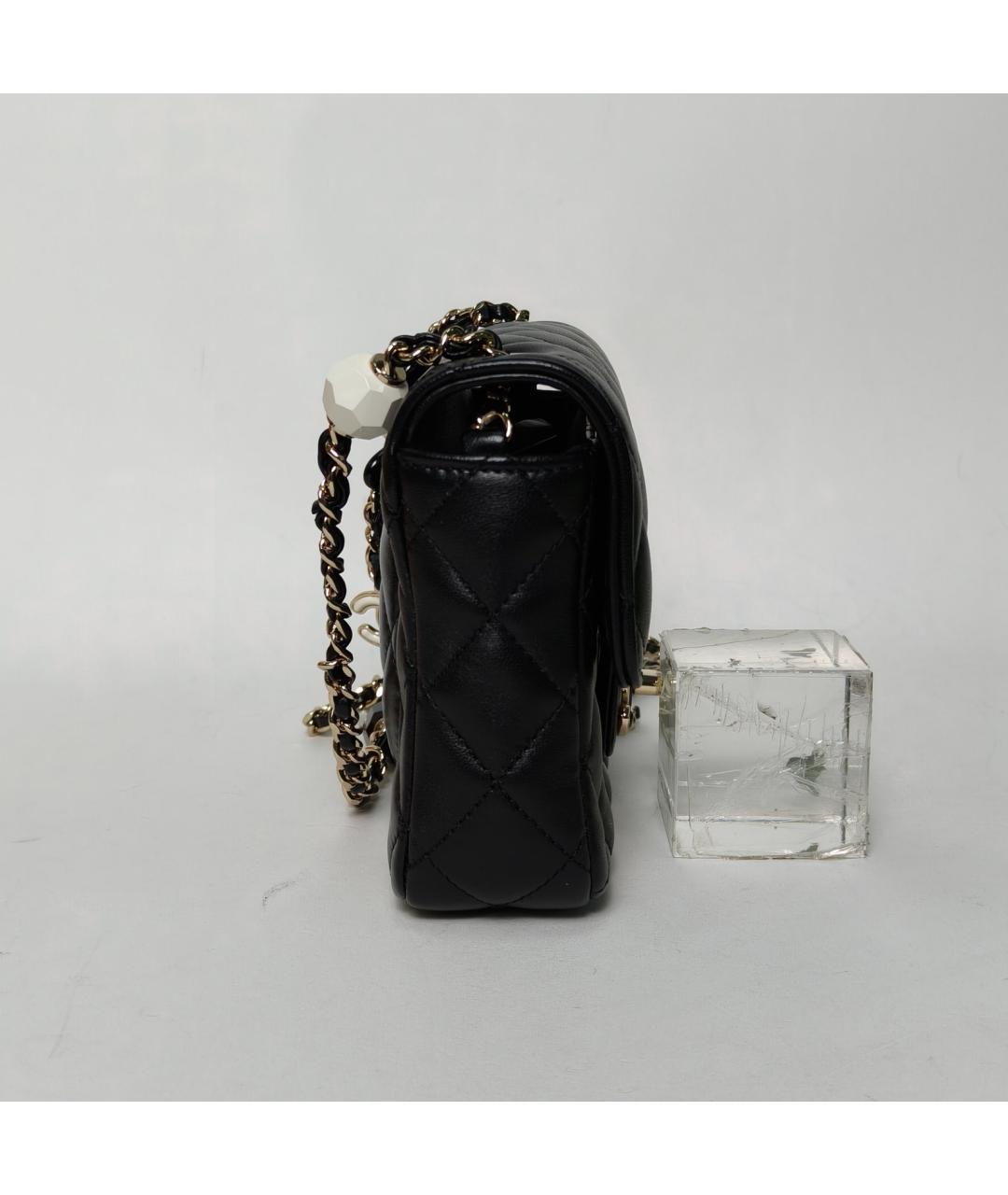 CHANEL Черная кожаная сумка через плечо, фото 5