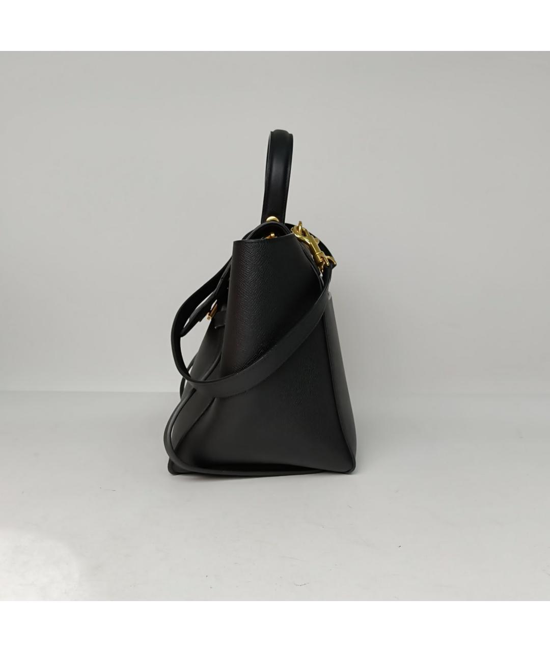 CELINE Черная кожаная сумка через плечо, фото 3