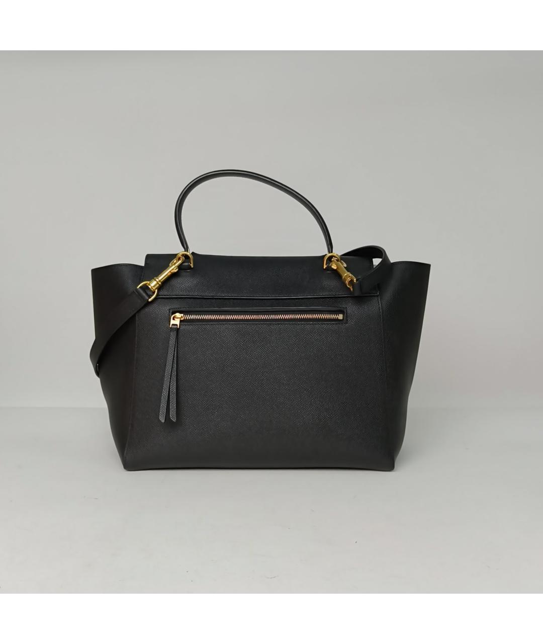 CELINE Черная кожаная сумка через плечо, фото 4