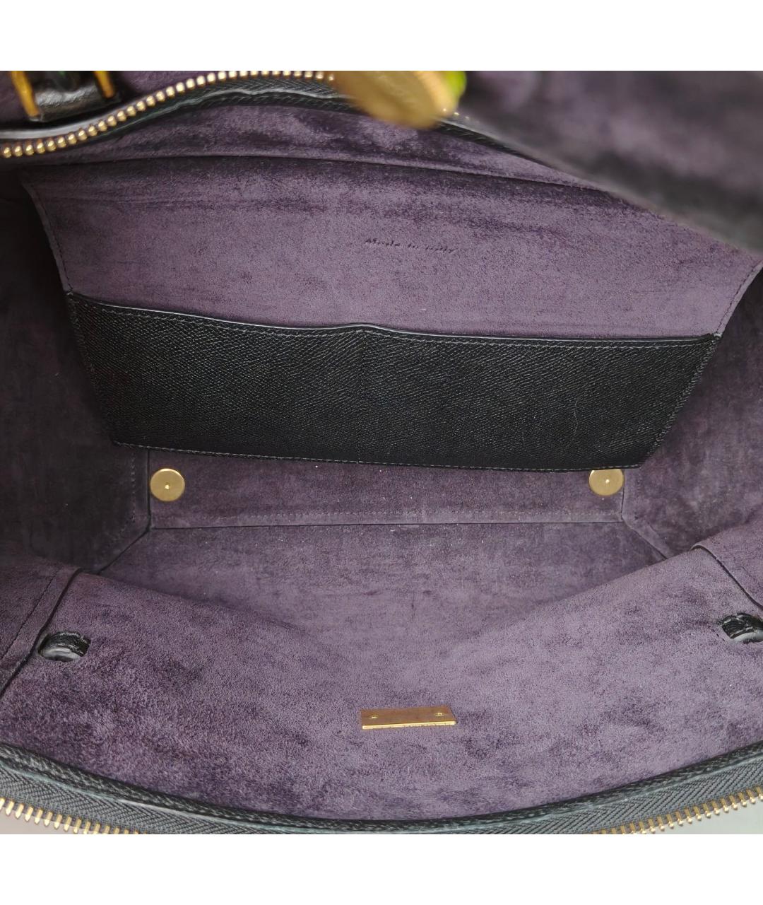 CELINE Черная кожаная сумка через плечо, фото 8