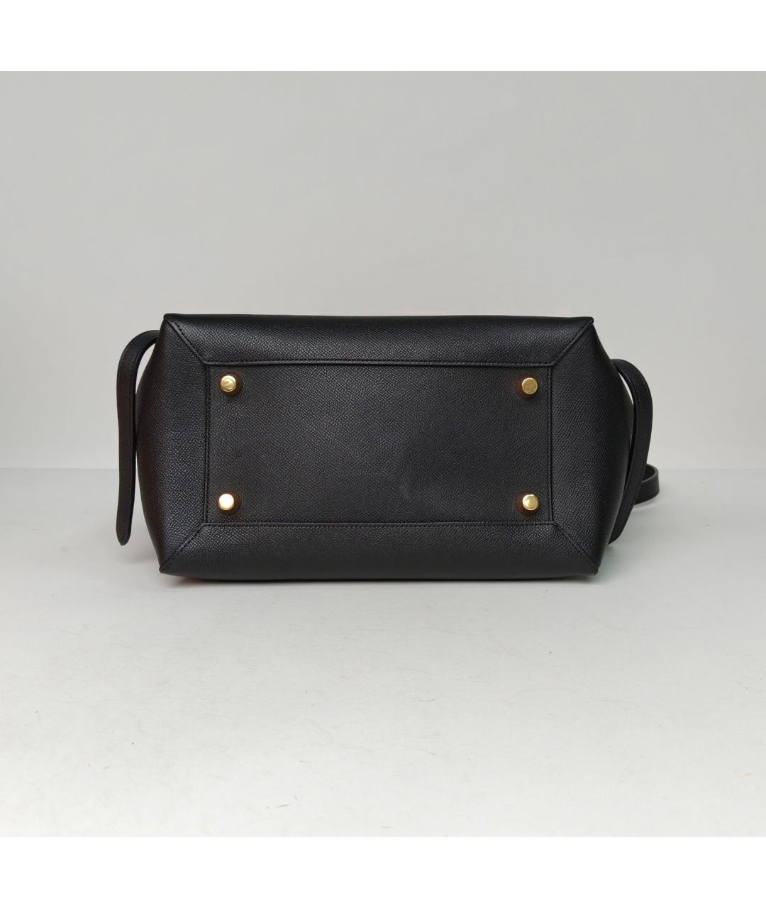 CELINE Черная кожаная сумка через плечо, фото 6