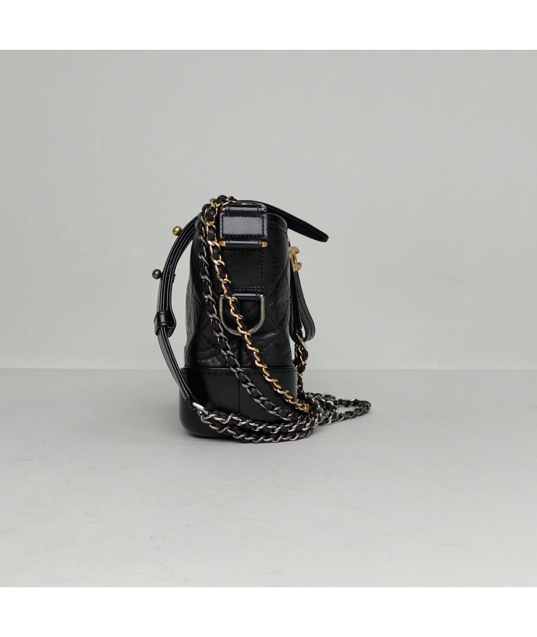 CHANEL Черная кожаная сумка через плечо, фото 3