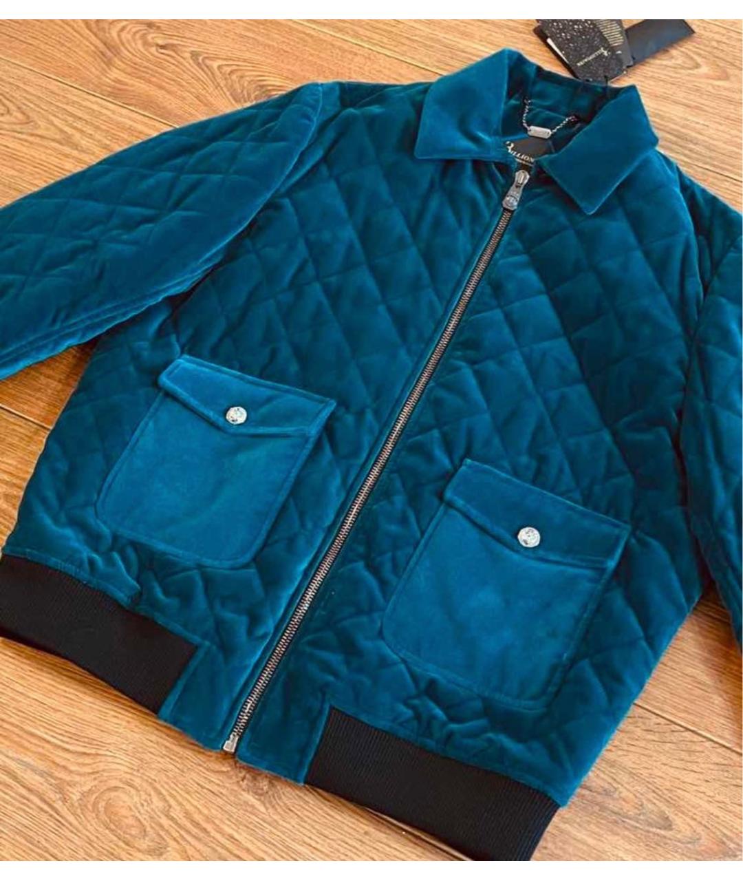 BILLIONAIRE Бирюзовая бархатная куртка, фото 4
