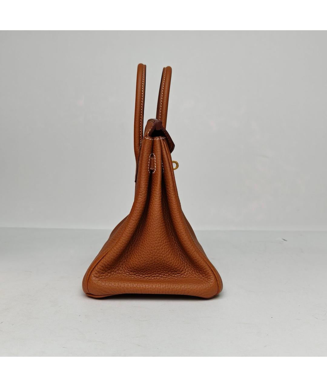 HERMES Коричневая кожаная сумка через плечо, фото 5