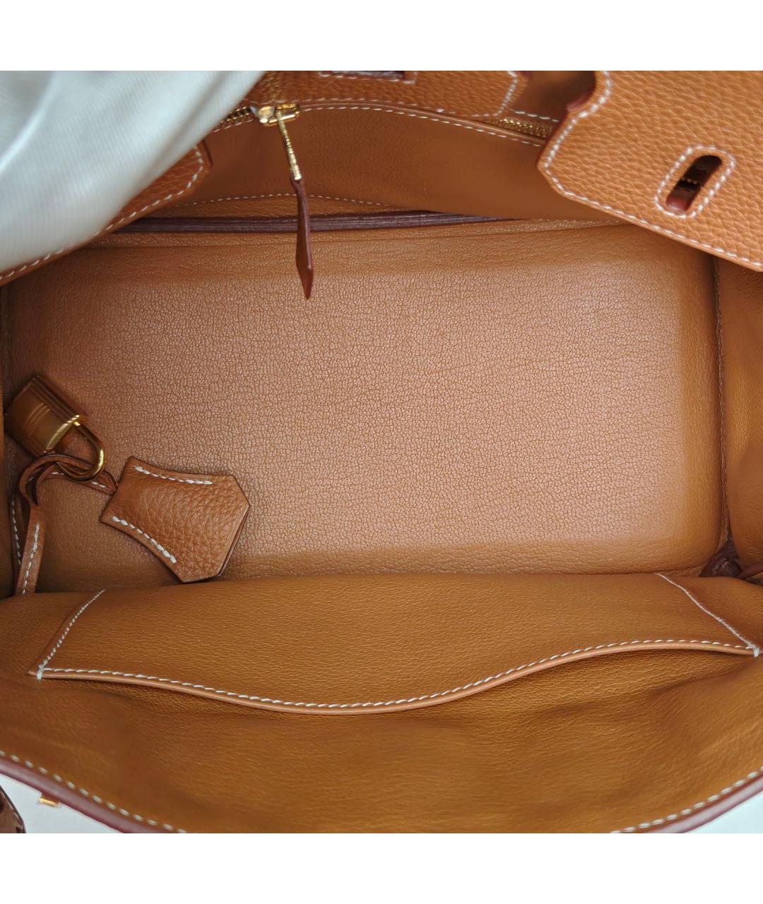 HERMES Коричневая кожаная сумка через плечо, фото 8