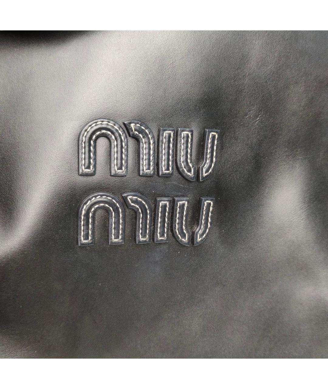 MIU MIU Черная кожаная сумка через плечо, фото 7