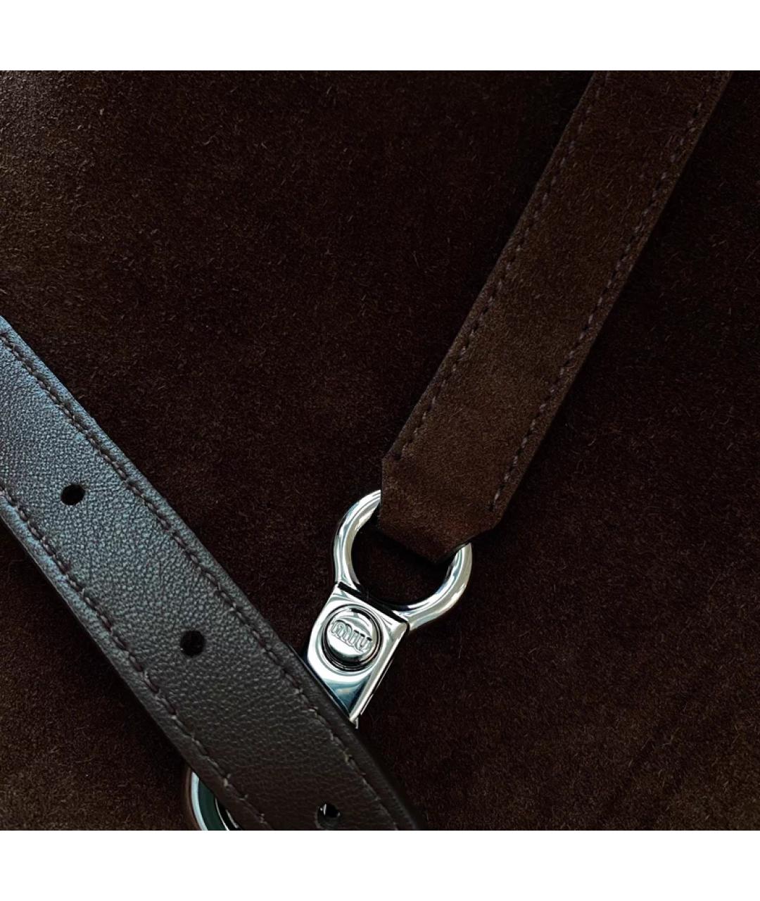 MIU MIU Коричневая сумка с короткими ручками, фото 3