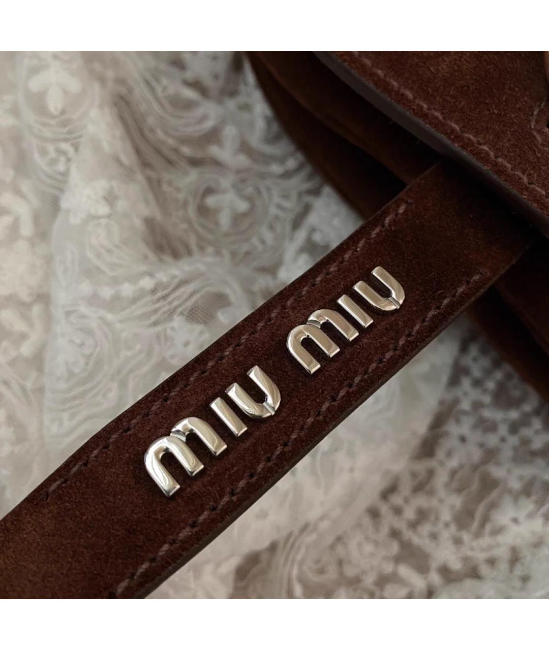 MIU MIU Коричневая сумка с короткими ручками, фото 2