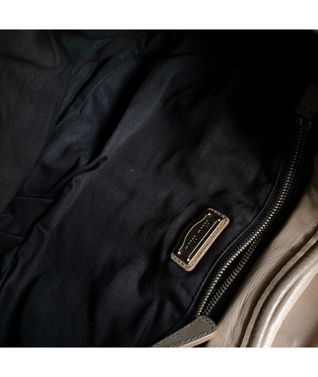 MIU MIU Серая сумка с короткими ручками, фото 7