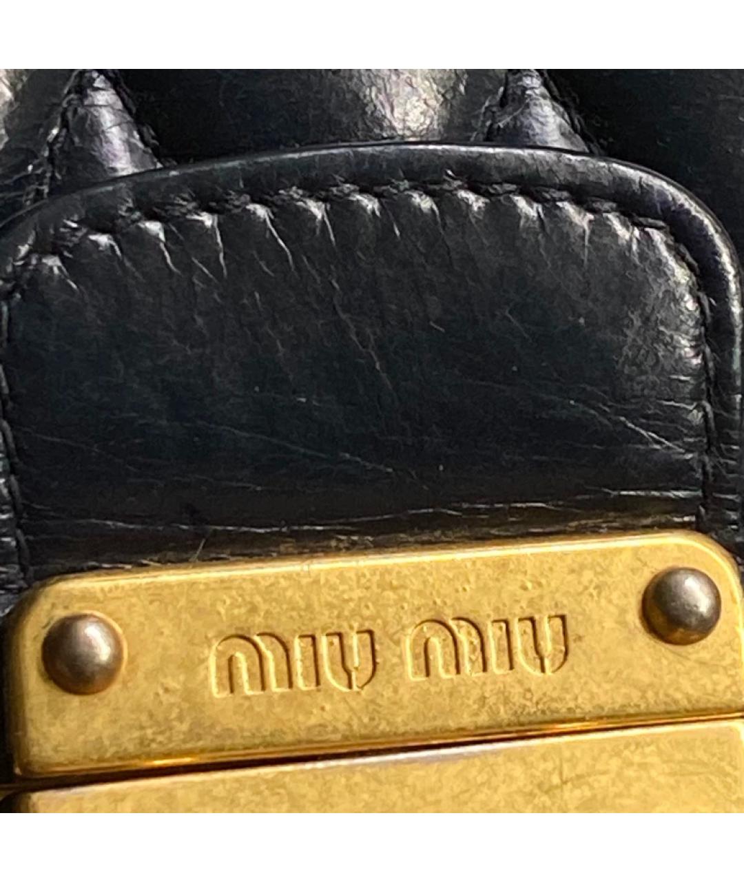 MIU MIU Черная сумка с короткими ручками, фото 4