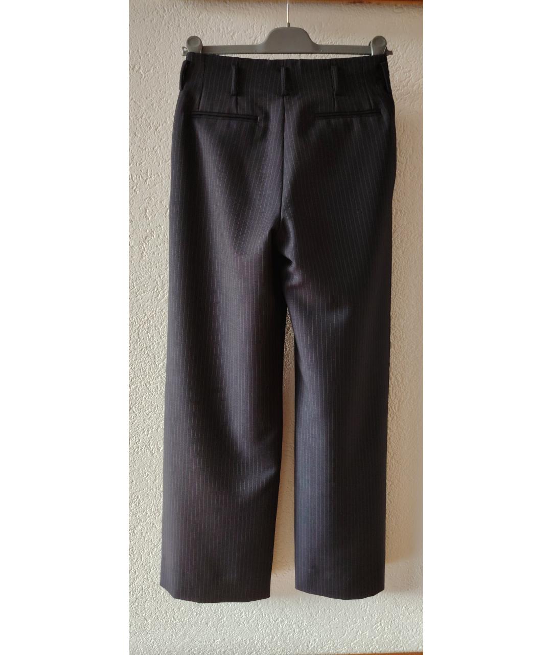 GUCCI Черные шерстяные брюки широкие, фото 2