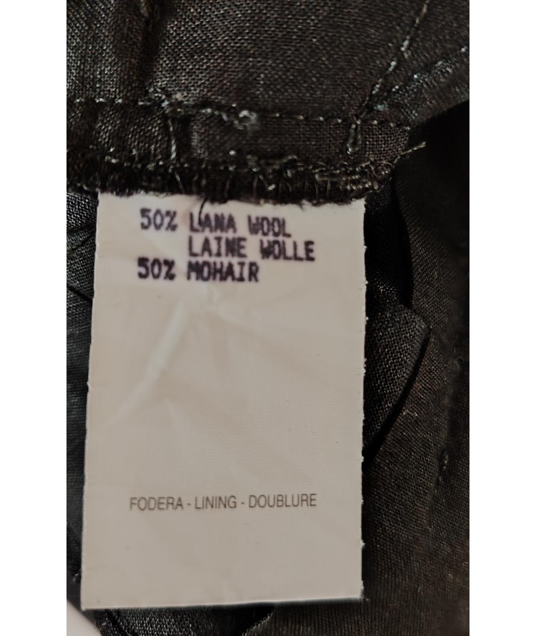 GUCCI Черные шерстяные брюки широкие, фото 5