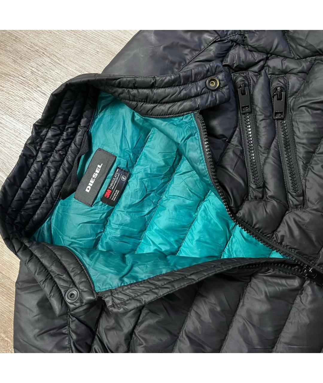 DIESEL Черная полиэстеровая куртка, фото 3