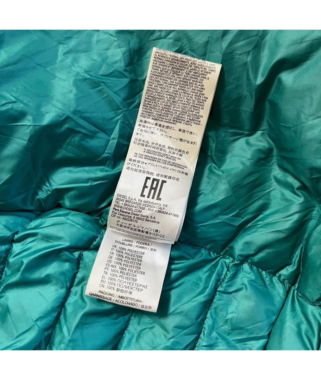 DIESEL Черная полиэстеровая куртка, фото 7