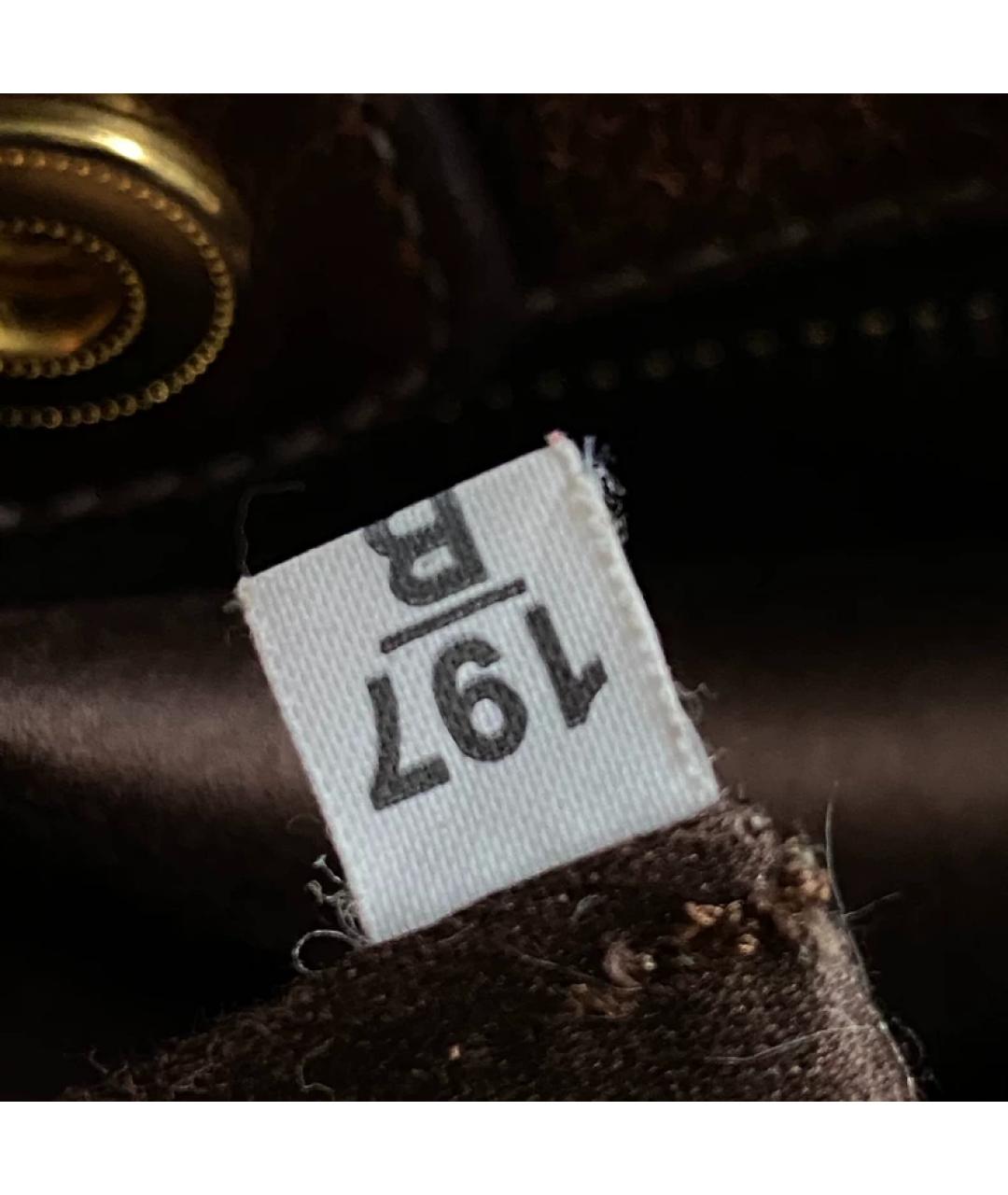 MIU MIU Коричневая кожаная сумка с короткими ручками, фото 6