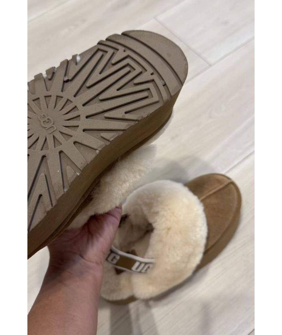 UGG AUSTRALIA Бежевые замшевые полусапоги, фото 8