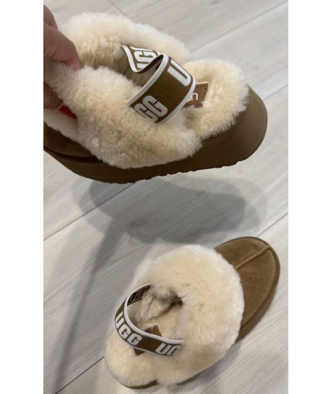 UGG AUSTRALIA Бежевые замшевые полусапоги, фото 6