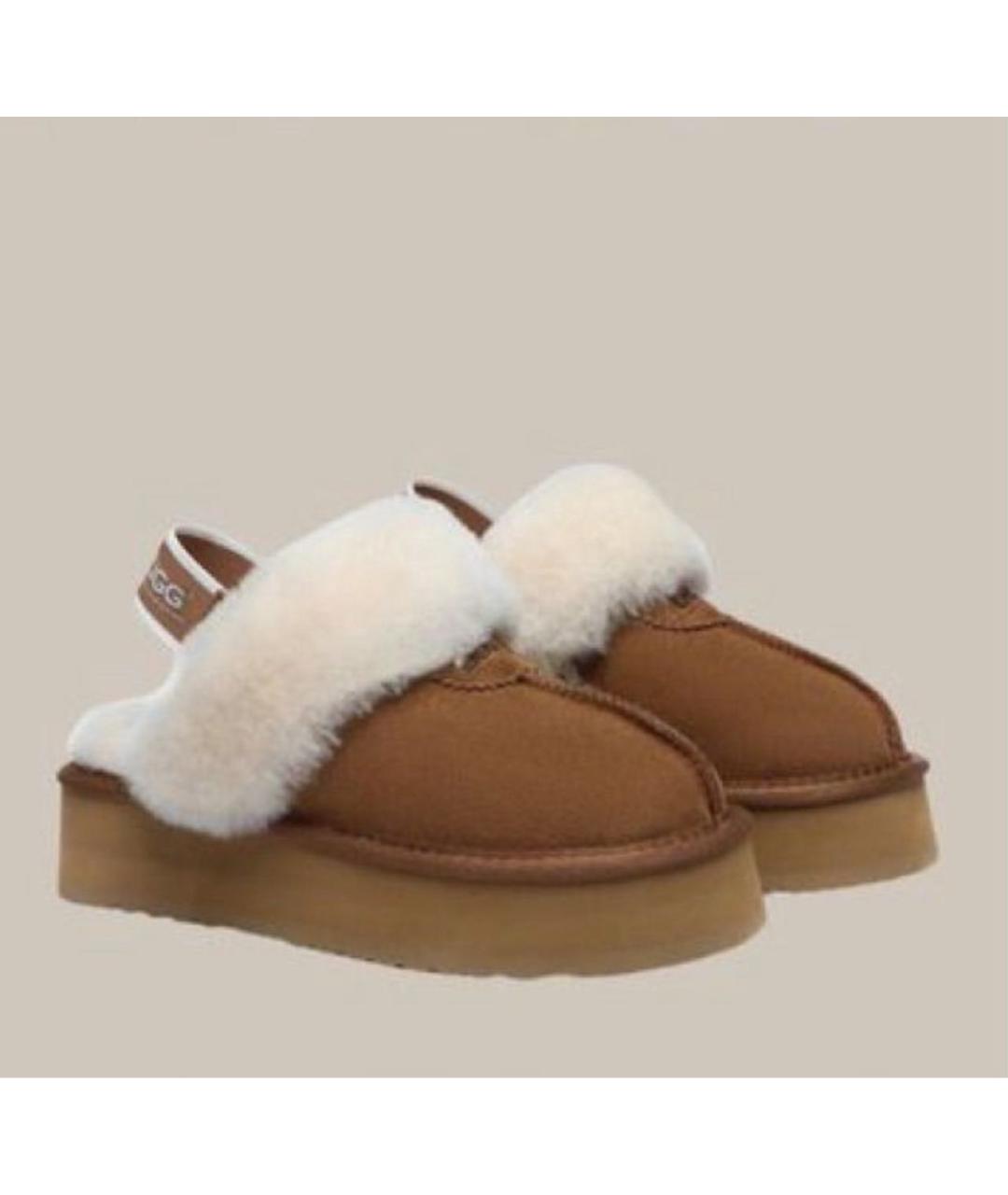 UGG AUSTRALIA Бежевые замшевые полусапоги, фото 9