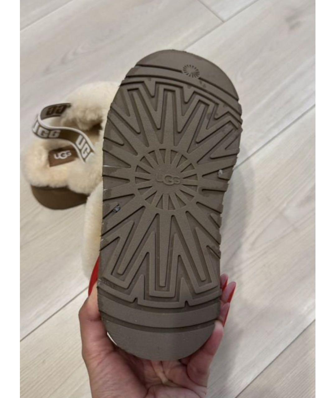 UGG AUSTRALIA Бежевые замшевые полусапоги, фото 5