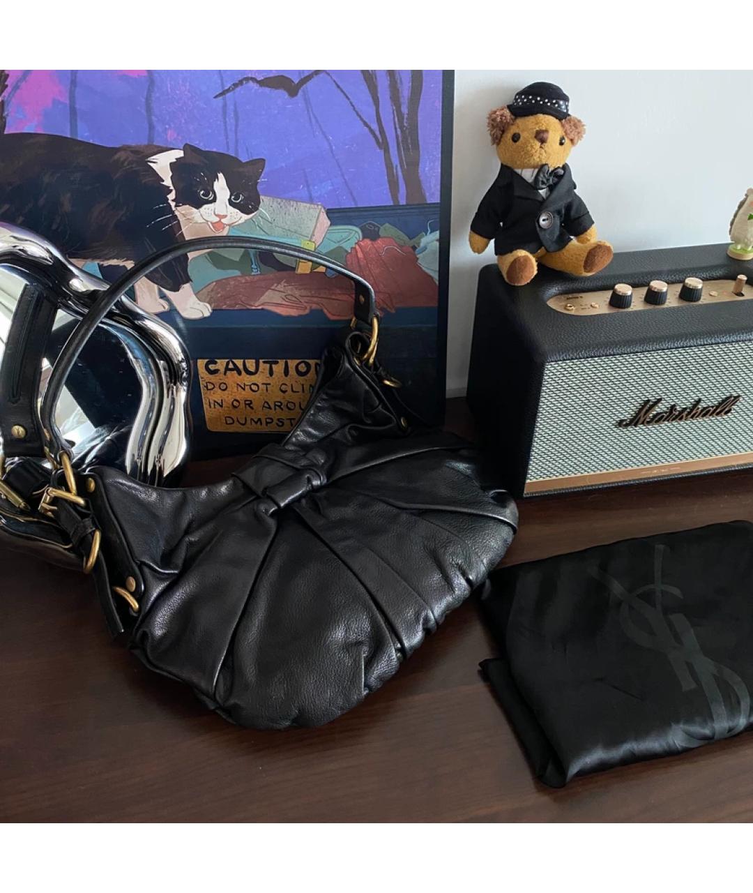 SAINT LAURENT Черная сумка с короткими ручками, фото 4