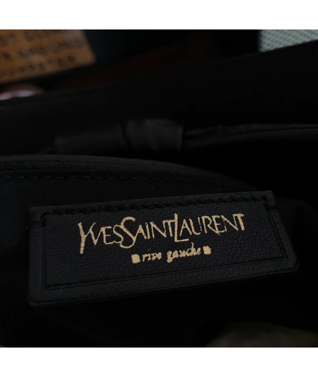 SAINT LAURENT Черная сумка с короткими ручками, фото 7