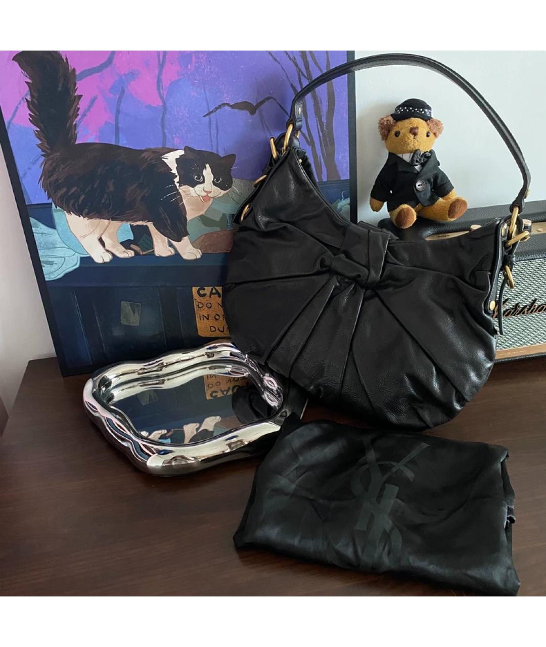 SAINT LAURENT Черная сумка с короткими ручками, фото 3