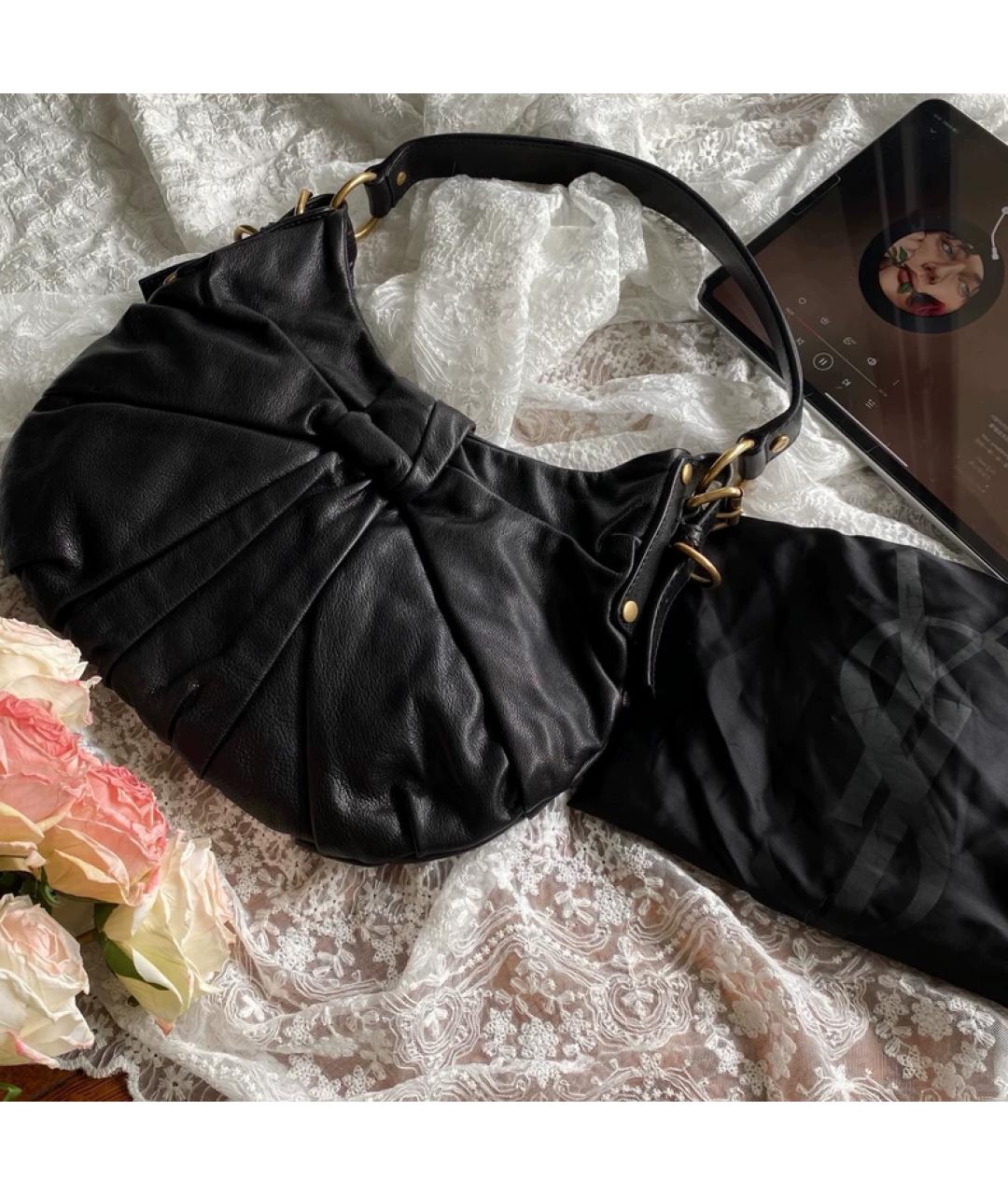 SAINT LAURENT Черная сумка с короткими ручками, фото 10